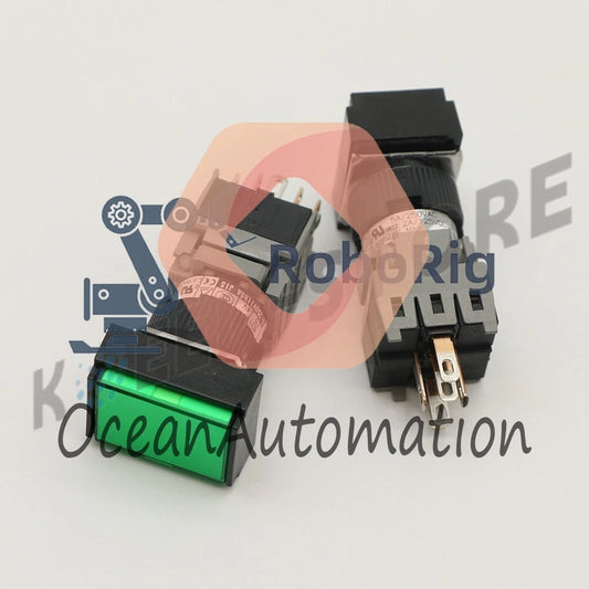 .1Pcs Fuji Green Illuminated Button AH164-TL AH164TL /RS