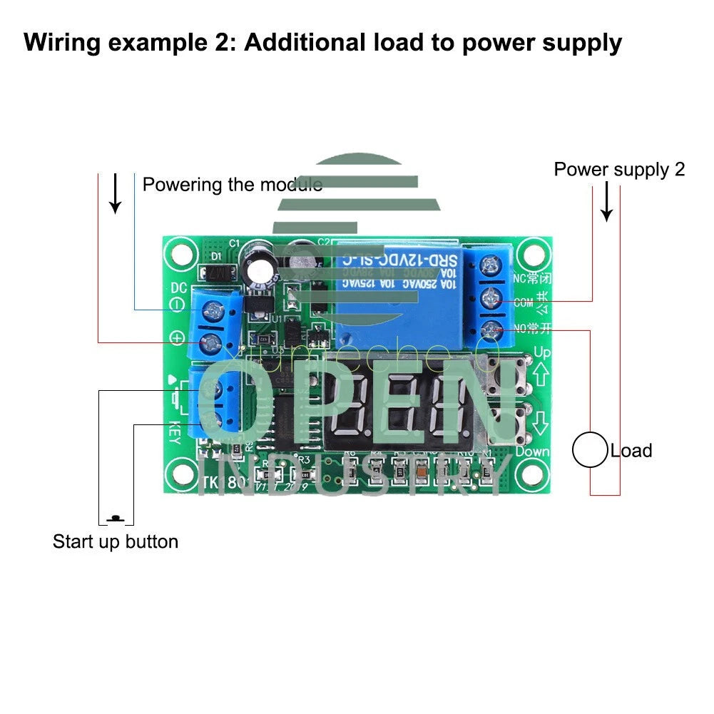 DC 12V Display Delay Timing Relay Module Timer Relay Board 1-999 Seconds