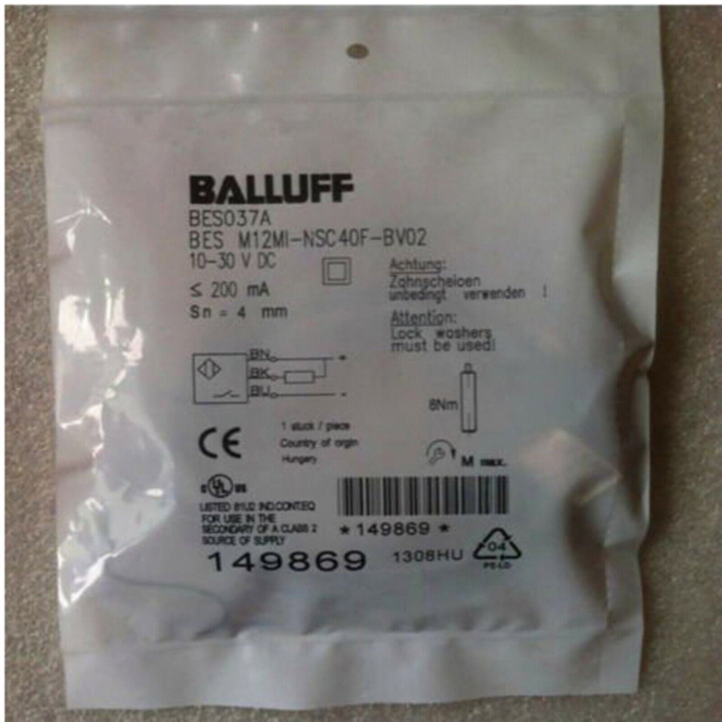 1PC BALLUFF Proximity Sensor M12MI-NSC40F-BV02 - BALLUFF