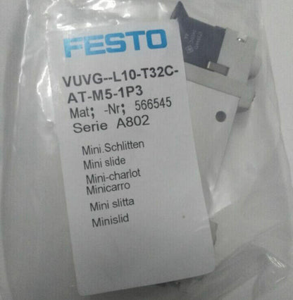 FESTO VUVG-L10-T32C-AT-M5-1P3 Solenoid Valve Fast Flow Control - FESTO