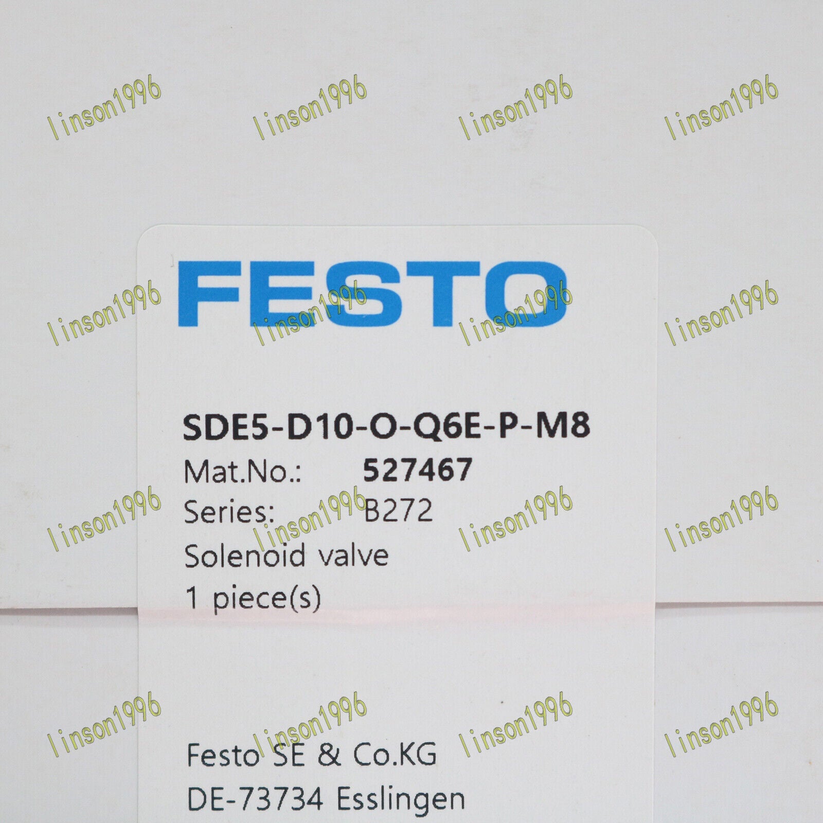 New FESTO Pressure Switch SDE5-D10-O-Q6E-P-M8 | 1-Year Warranty - FESTO