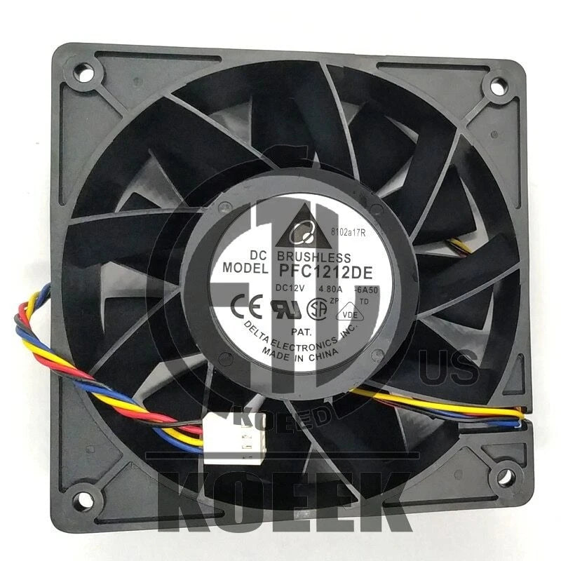 1PC PFC1212DE Delta Cooling Fan 12V 4.8A 4Pin 120*120*38mm