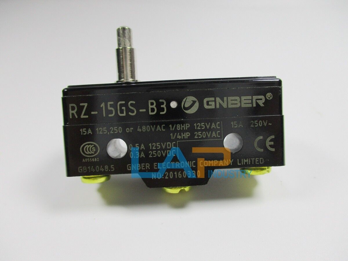 new 5PCS  For GNBER RZ-15GS-B3 Momentary Micro Limit Switch 15A 125/250VAC GNBER