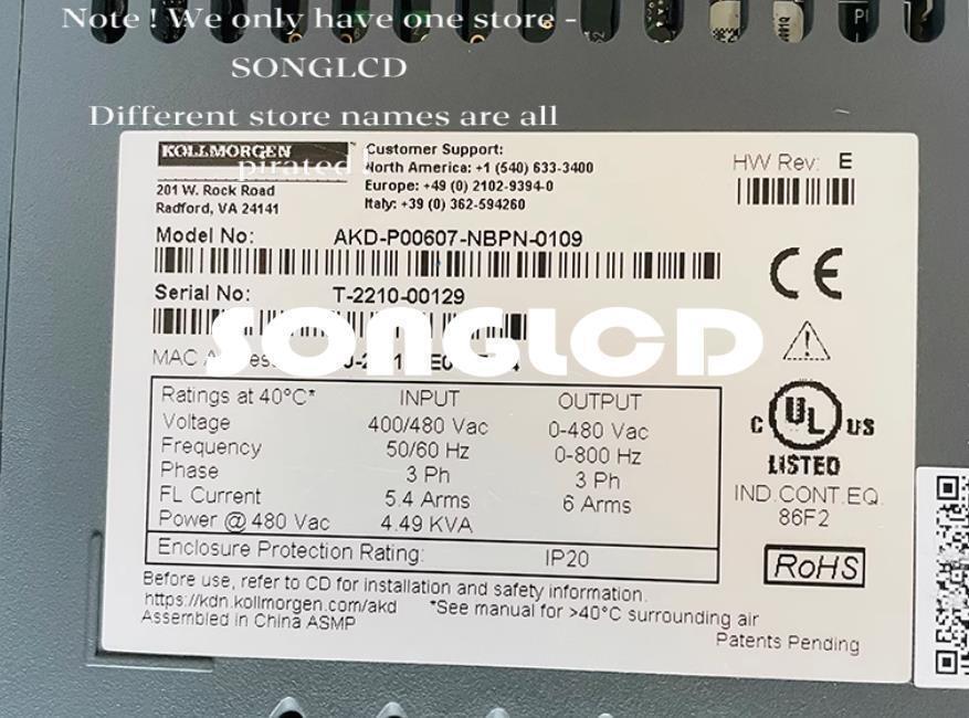 AKD-P00607-NBPN-0109 Servo Drive 1PCS - AKD