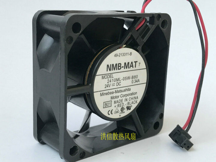 used NMB-MAT 2410ML-05W-B80 24V 0.34A 6025 60*25MM inverter fan