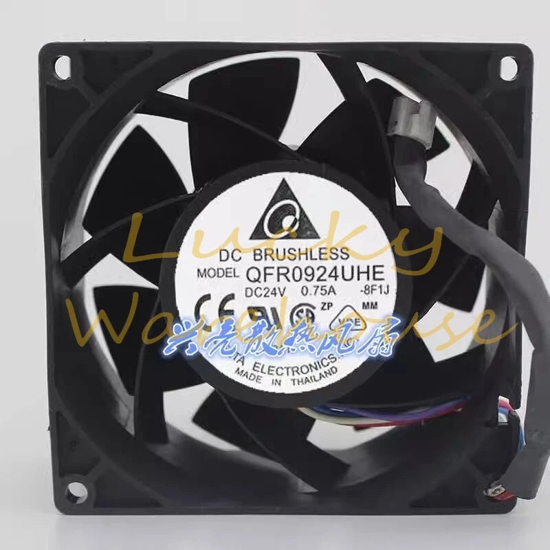 Delta QFR0924UHE DC24V 0.75A 92*92*38MM 4-Wire Cooling Fan