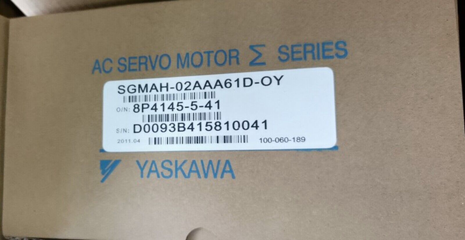 Yaskawa SGMAH-02AAA61D Servo Motor - YASKAWA