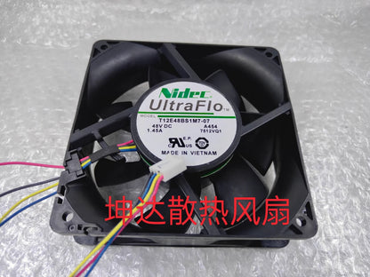NIDEC T12E48BS1M7-07 12038 DC48V 1.45A 12CM 4-Pin Silent Cooling Fan