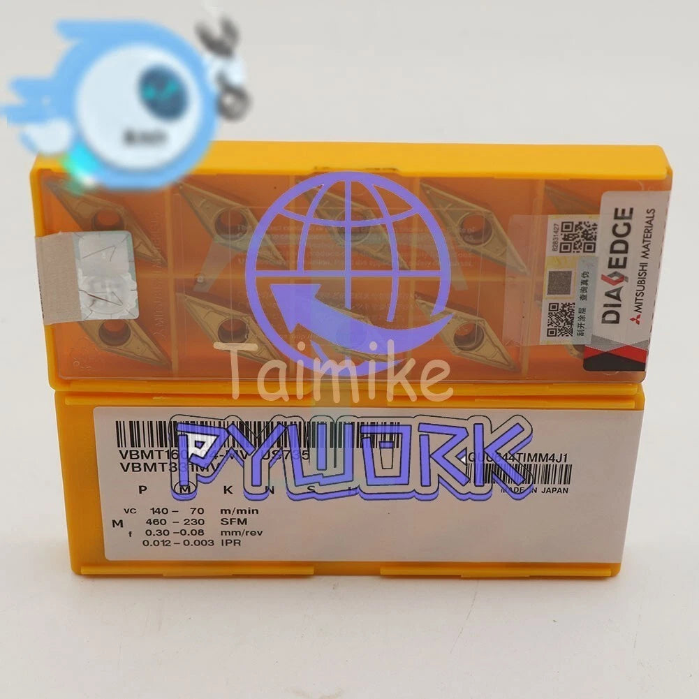 10PCS/BOX MITSUBISHI VBMT160404-MV US735 Carbide Inserts CNC