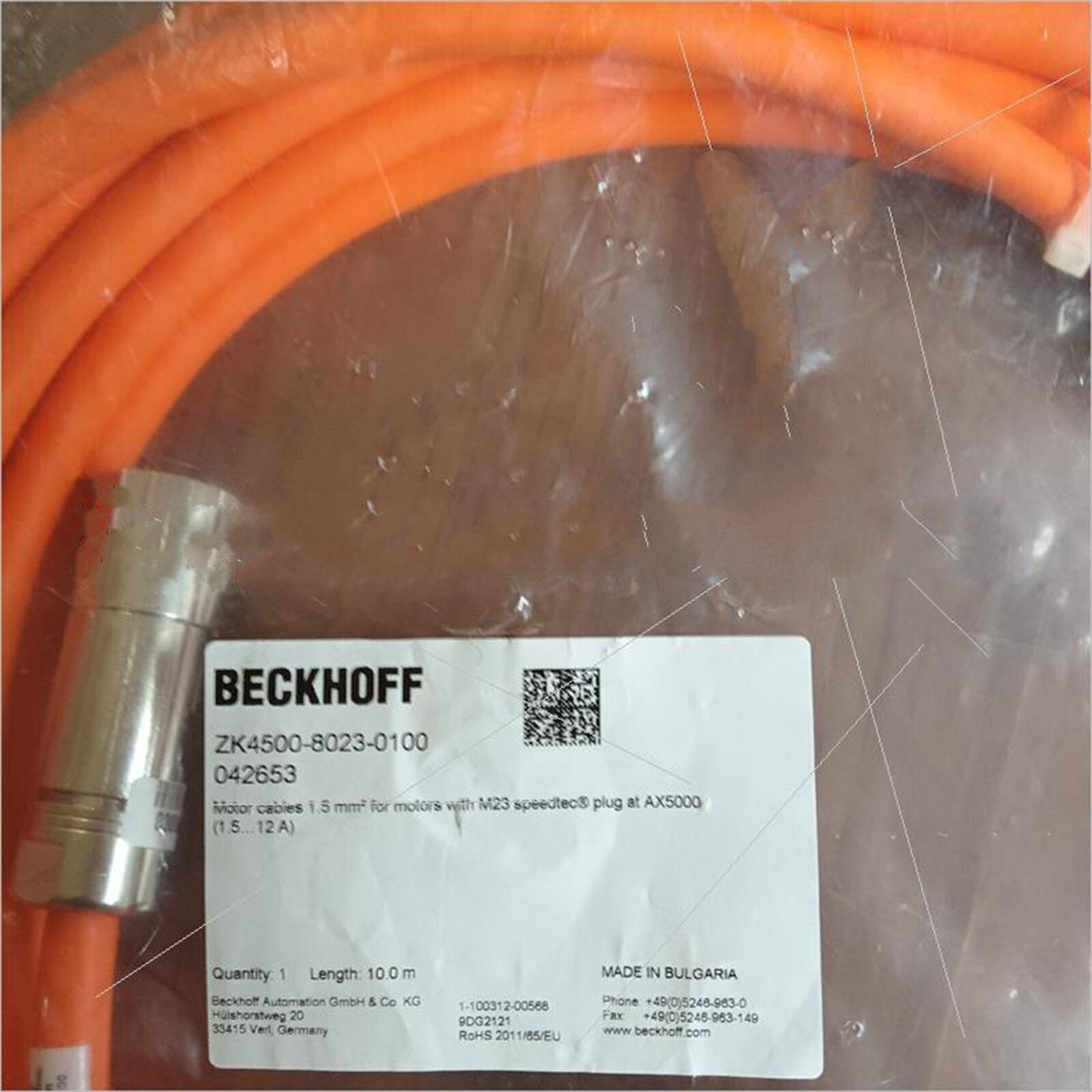 new 1PCS  Beckhoff ZK4500-8023-0100 10M Servo Motor Power Cable#QW