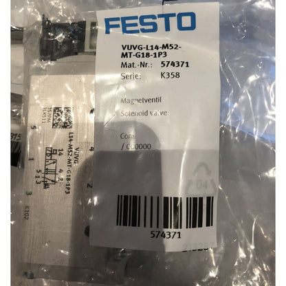 FESTO Solenoid Valve VUVG-L14-M52-MT-G18-1P3 - FESTO