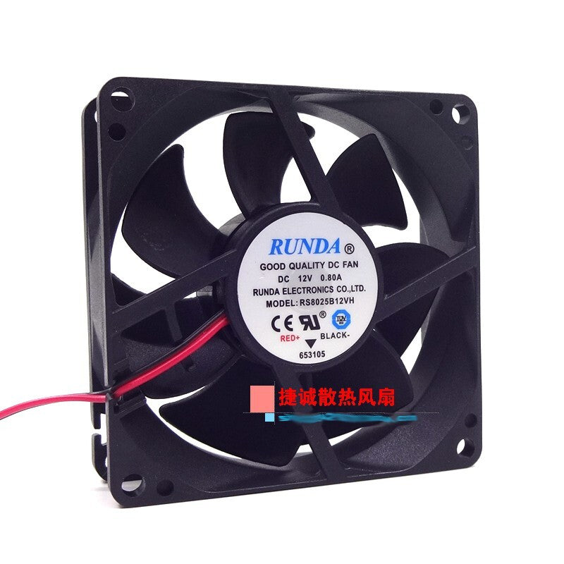 RUNDA RS8025B12VH-S 8025 12V 0.80A 8CM chassis inverter Computer fan