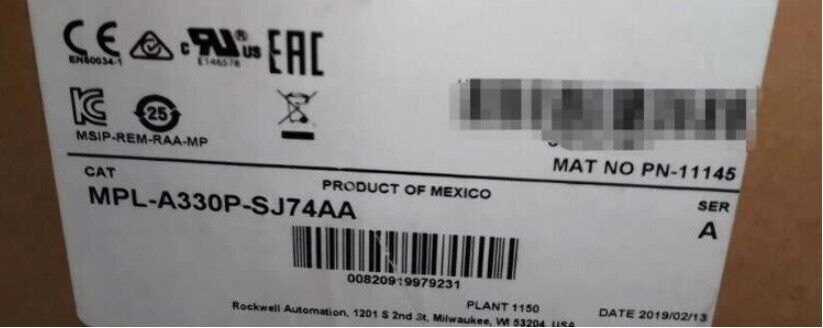 MPL-A330P-SJ74AA Servo Motor NEW IN BOX - ALLEN BRADLEY