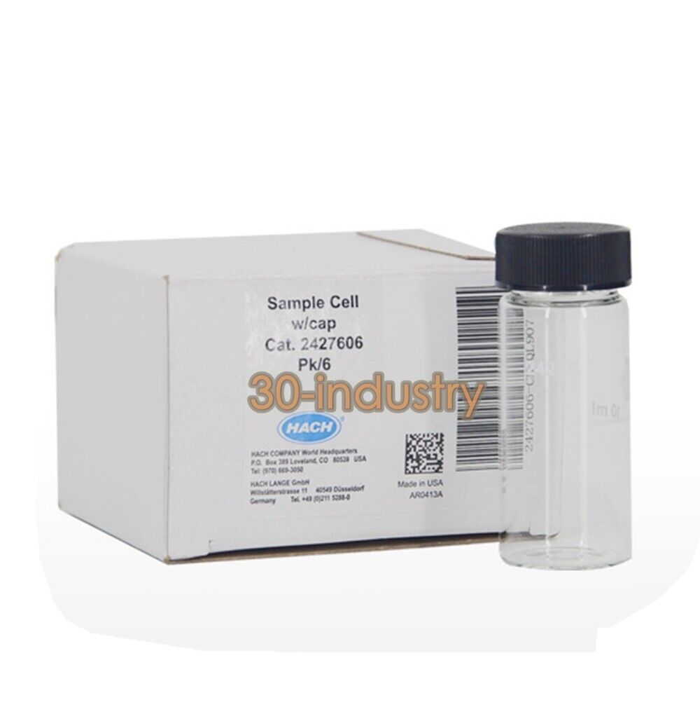 6pcs Glass Sample Bottles 25mm with Scale and Cap - Model 2427606 - GLASSTECH