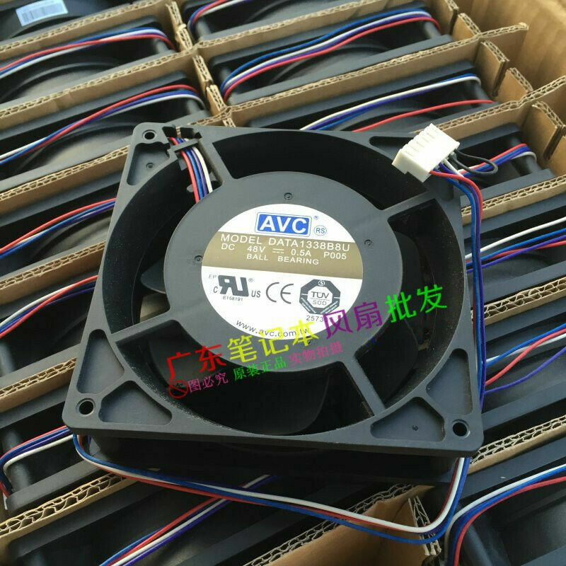 AVC DATA1338B8U -P005 12738 48V 0.5A 4-wire PWM server chassis cooling fan