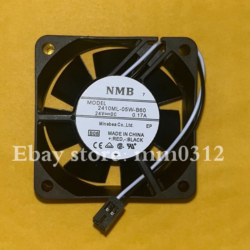 new NMB-MAT 2410ML-05W-B60 6025 DC24V 0.17A 6CM 2-Wire Inverter Cooling Fan