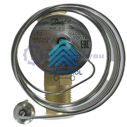 Danfoss 068Z3400 1/6 - 4.5TR Expansion Valve Body, T 2, R404A,R507A, 3/8x1/2 in,