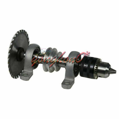 new DIY Spindle Chuck Bearing Seat Pulley Bench Saw Drill Woodworking Rotary Lathe - KOEED