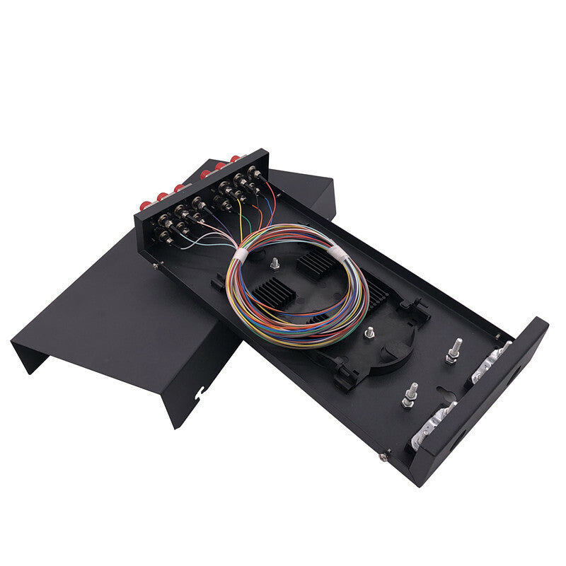 new 12-port FC fiber optic terminal box fully equipped with pigtail single-mode flan