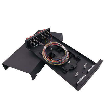 new 12-port FC fiber optic terminal box fully equipped with pigtail single-mode flan