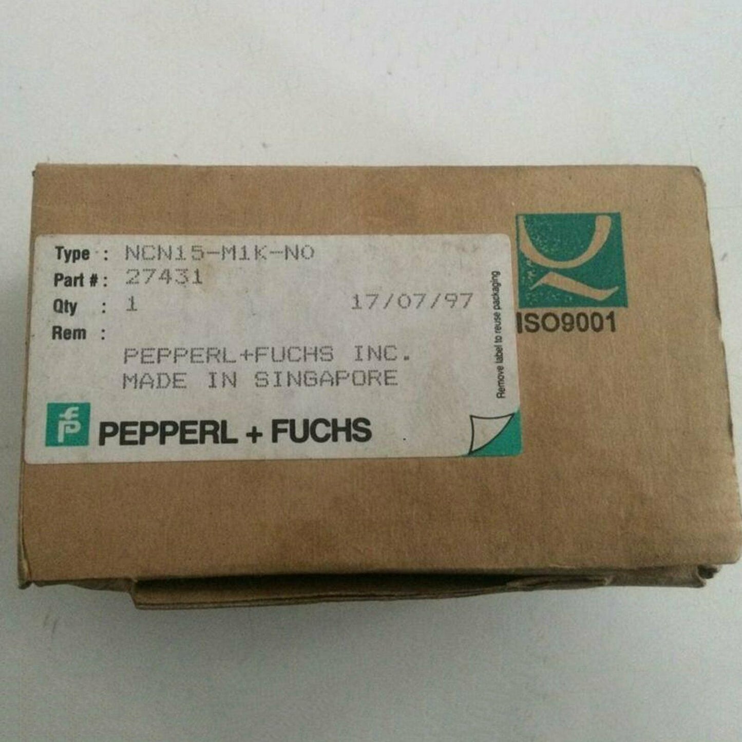 NCN15-M1K-N0 INDUCTIVE SENSOR - PEPPERL + FUCHS
