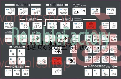 CNC Lathe Operating Membrane Key Sheet Overlay For Hyundai Kia Wia Kiaturn SKT