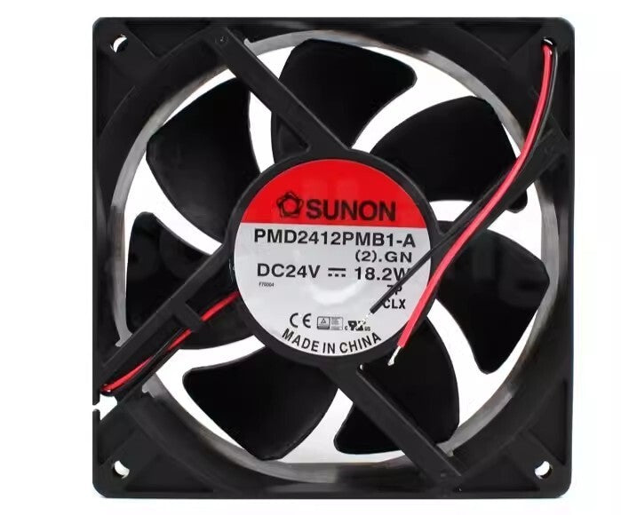 SUNON PMD2412PMB1-A(2).R.GN 12038 DC24V 18.2W 12CM 2-Wire Silent Cooling Fan