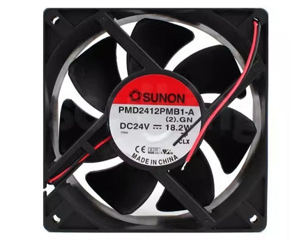 SUNON PMD2412PMB1-A(2).R.GN 12038 DC24V 18.2W 12CM 2-Wire Silent Cooling Fan