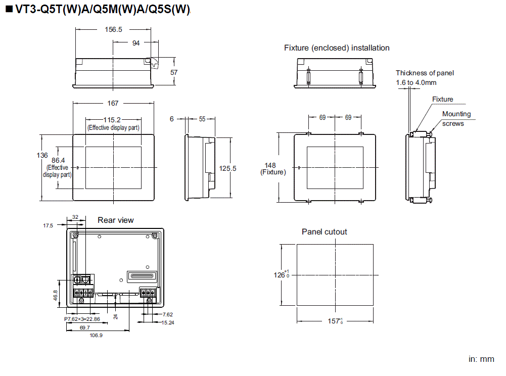 KEYENCE VT3-Q5M Touch Screen - KEYENCE
