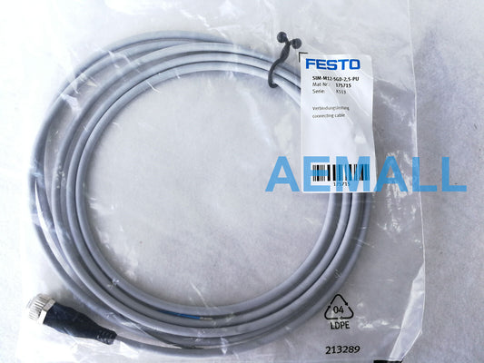 1pc  Festo Connecting Cable SIM-M12-5GD-2,5-PU 175715