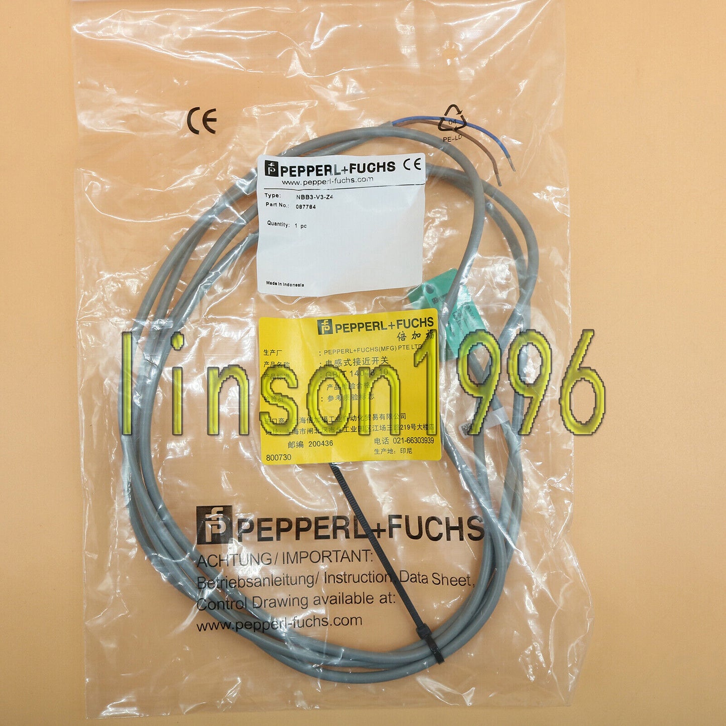 NBB3-V3-Z4 Inductiver Sensor by Pepperl+Fuchs Fast Ship - PEPPERL+FUCHS