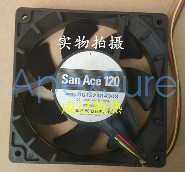 1pcs Sanyo 9G1224R4D03 12038 24V 0.085A double ball 3 line fan