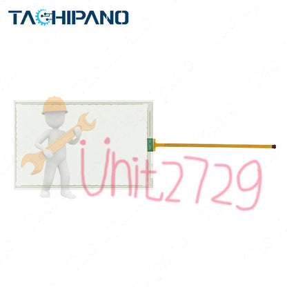 1SET for 2711P-T9W22D9P Glass Panel with Front Overlay Film Touch Screen #un