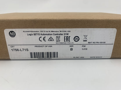Logix 1756-L71S Controller PLC with 2MB Memory - LOGIX