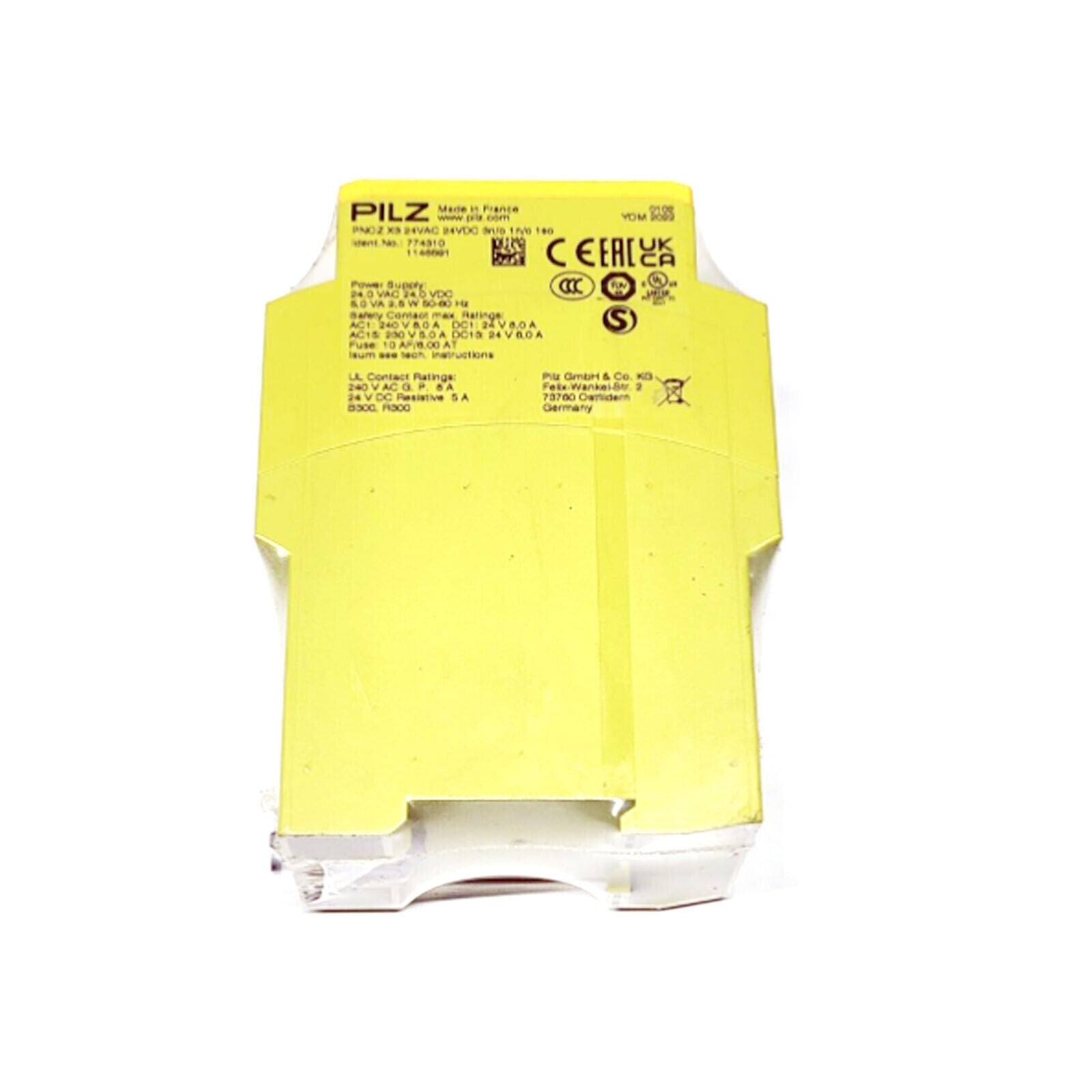 PILZ 774314 Safety Relay PNOZ X3 110VAC 24VDC 1SC - PILZ
