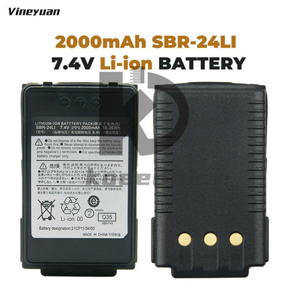 2pc SBR-24LI Battery Replacement for YAESU FT-70D YAESU FT-70DR FT-70DRS Radios