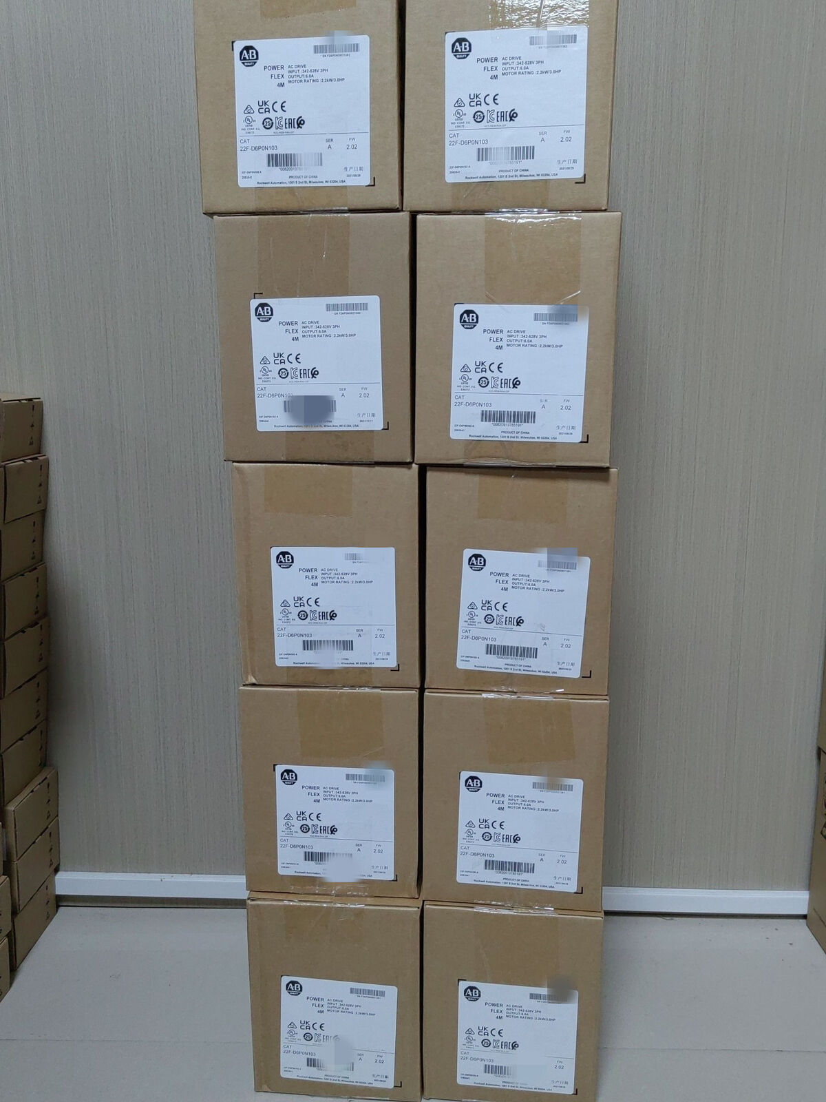 Allen-Bradley 22F-D6P0N103 4M 2.2kW 3HP AC Drive Brand New SHIP - ALLEN-BRADLEY