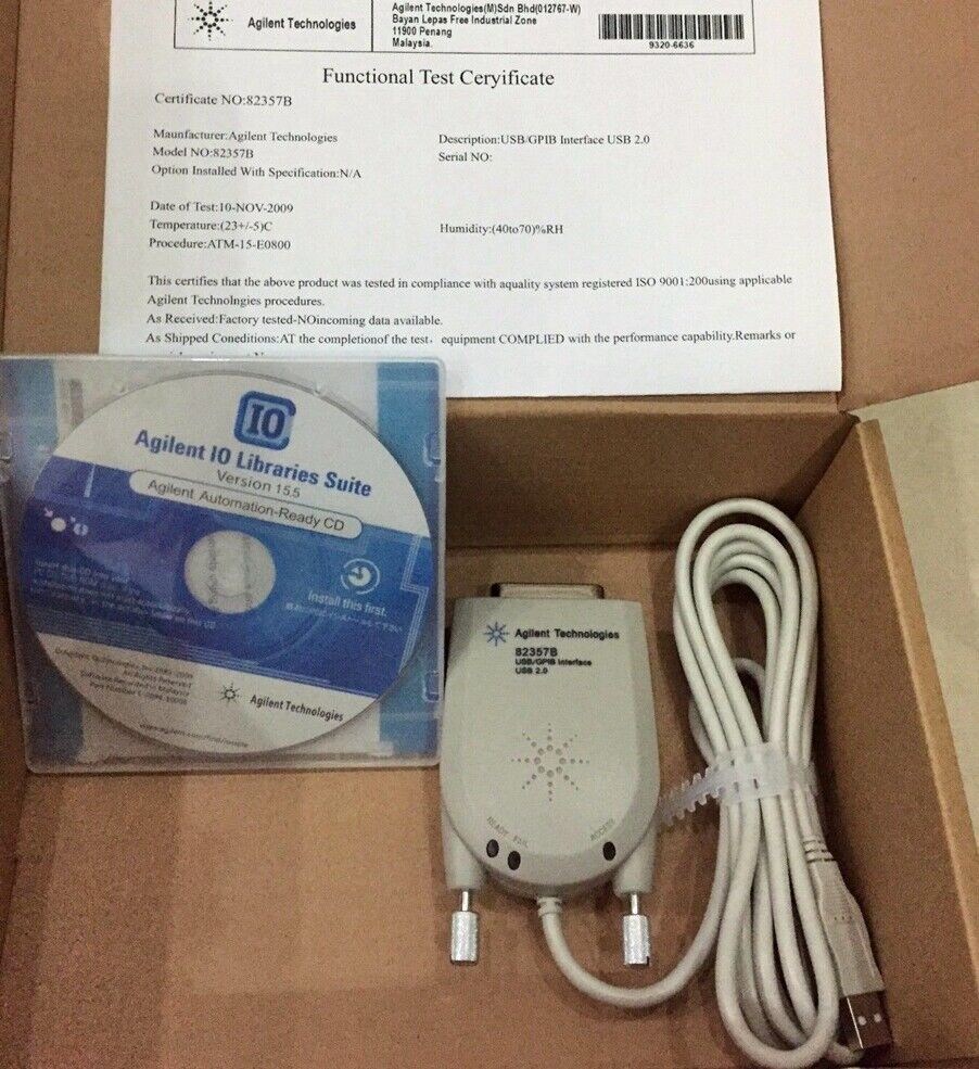 Agilent 82357B USB/GPIB Interface High-Speed USB 2.0 with CD Driver Agilent