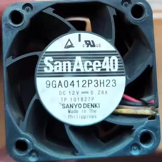 Sanyo 9GA0412P3H23 4028 DC12V 0.28A 4CM 4-Pin Inverter Cooling Fan