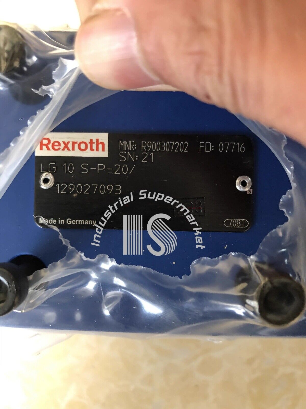 new  Rexroth R900307202 LG10S-P-20/ Hydraulic Valve LG10S-P-2X/#YC