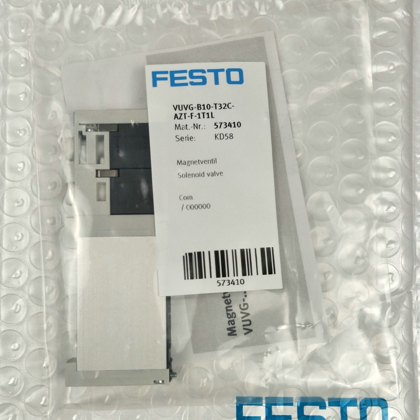 new 1PC Festo 573410 VUVG-B10-T32C-AZT-F-1T1L Solenoid Valve spot stock - KOEED
