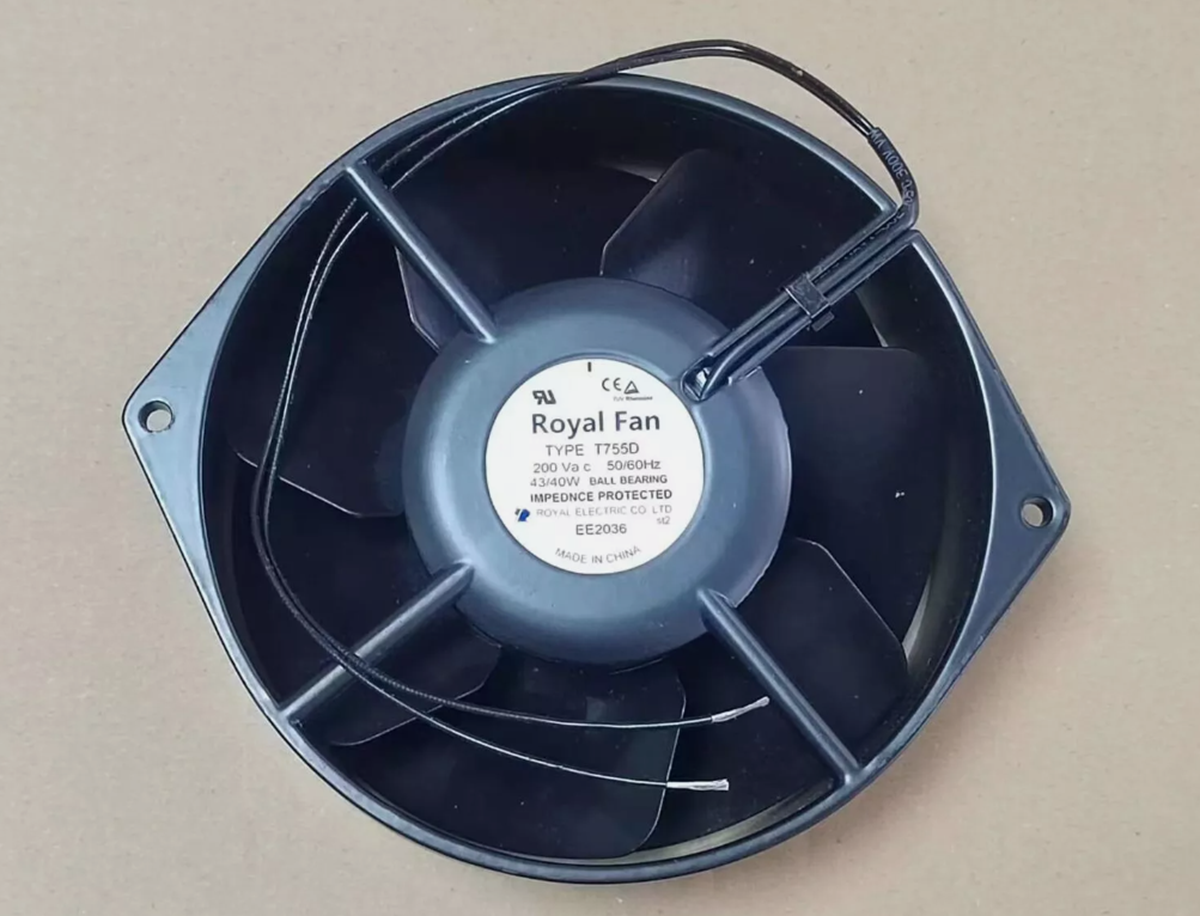 Royal Electric T755D Ball Bearing Fan 200 Vac 50/60Hz 43/40W - ROYAL ELECTRIC
