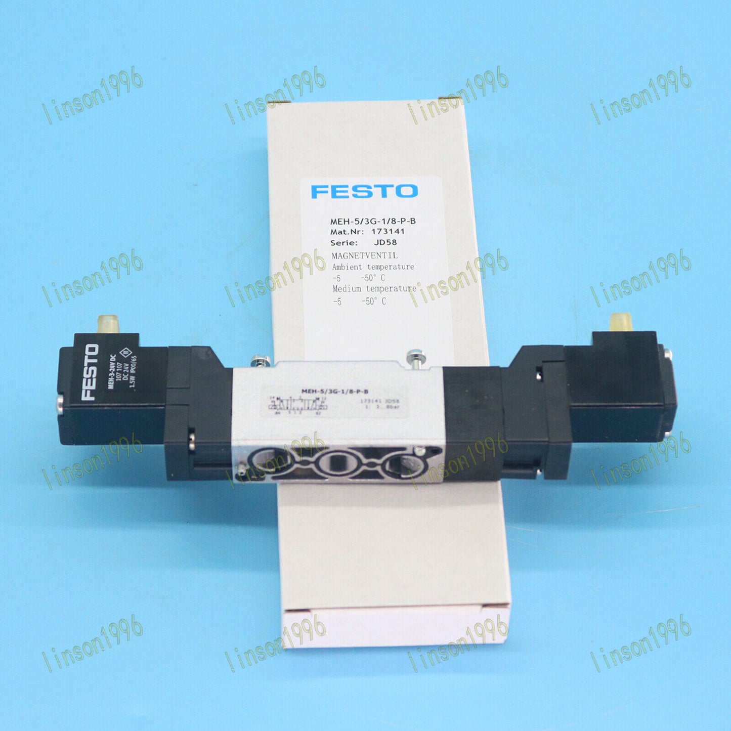 Festo Solenoid Valve MEH-5/3G-1/8-P-B - FESTO