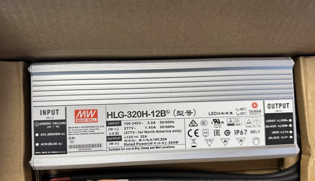 new 1pcs for All  HLG-320H-12B 320W 12V22A LED Power Supply