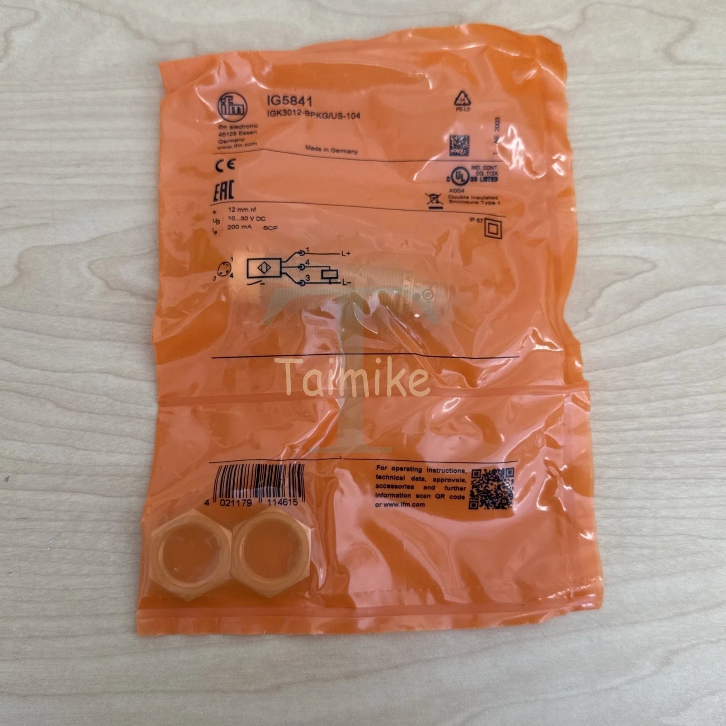 ! IFM IG5841 Inductive Proximity Sensor IGK3012-BPKP/US-104