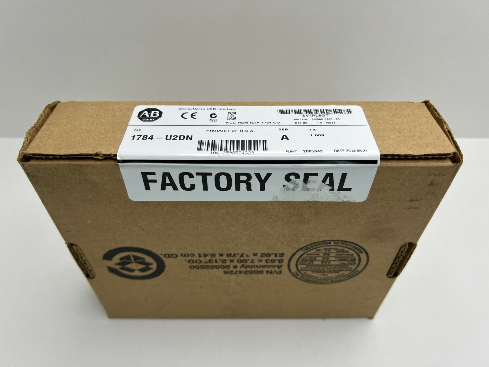 Surplus Sealed AB 1784-U2DN USB-to-DeviceNet Adapter, 2ft Cable - SURPLUS SEALED