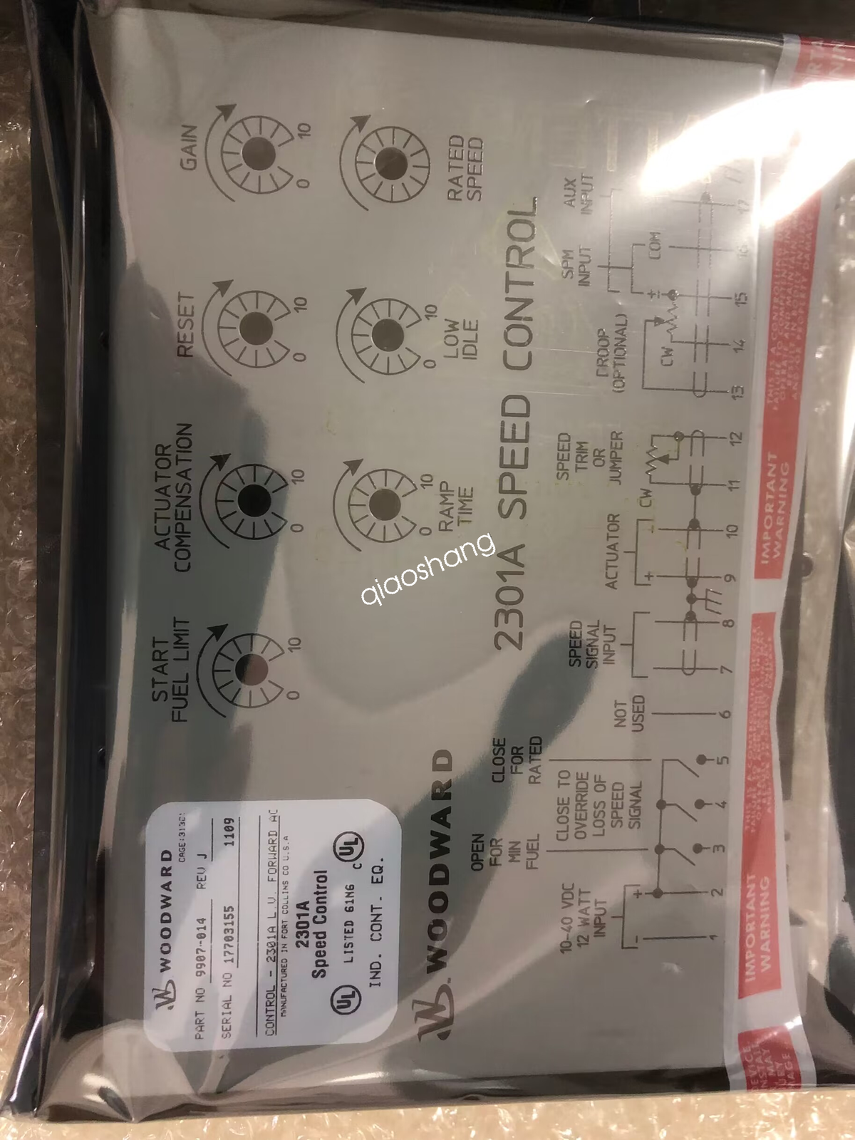 new WOODWARD 9907-014 2301A Electronic speed governing board（/） - WOODWARD