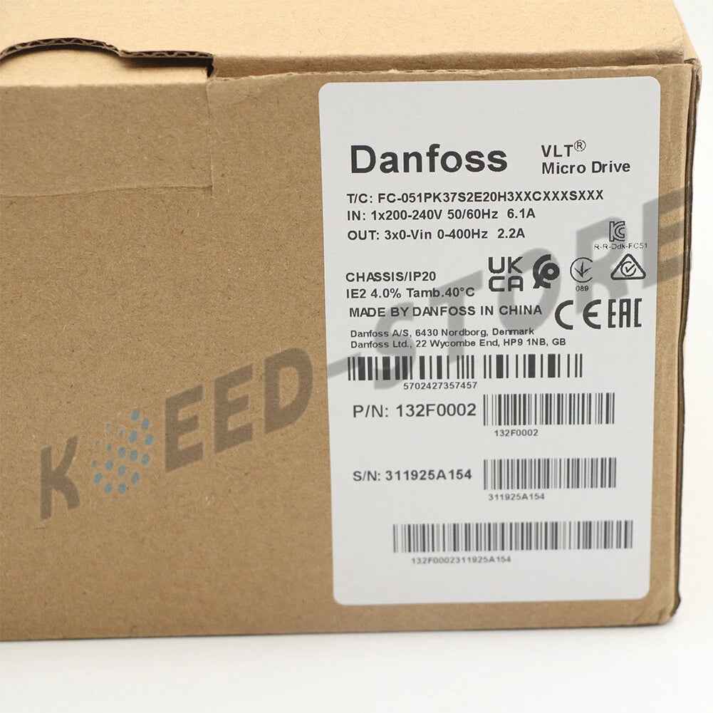 1PCS DANFOSS 132F0002 FC-051PK37S2E20H3XXCXXXSXXX Inverter