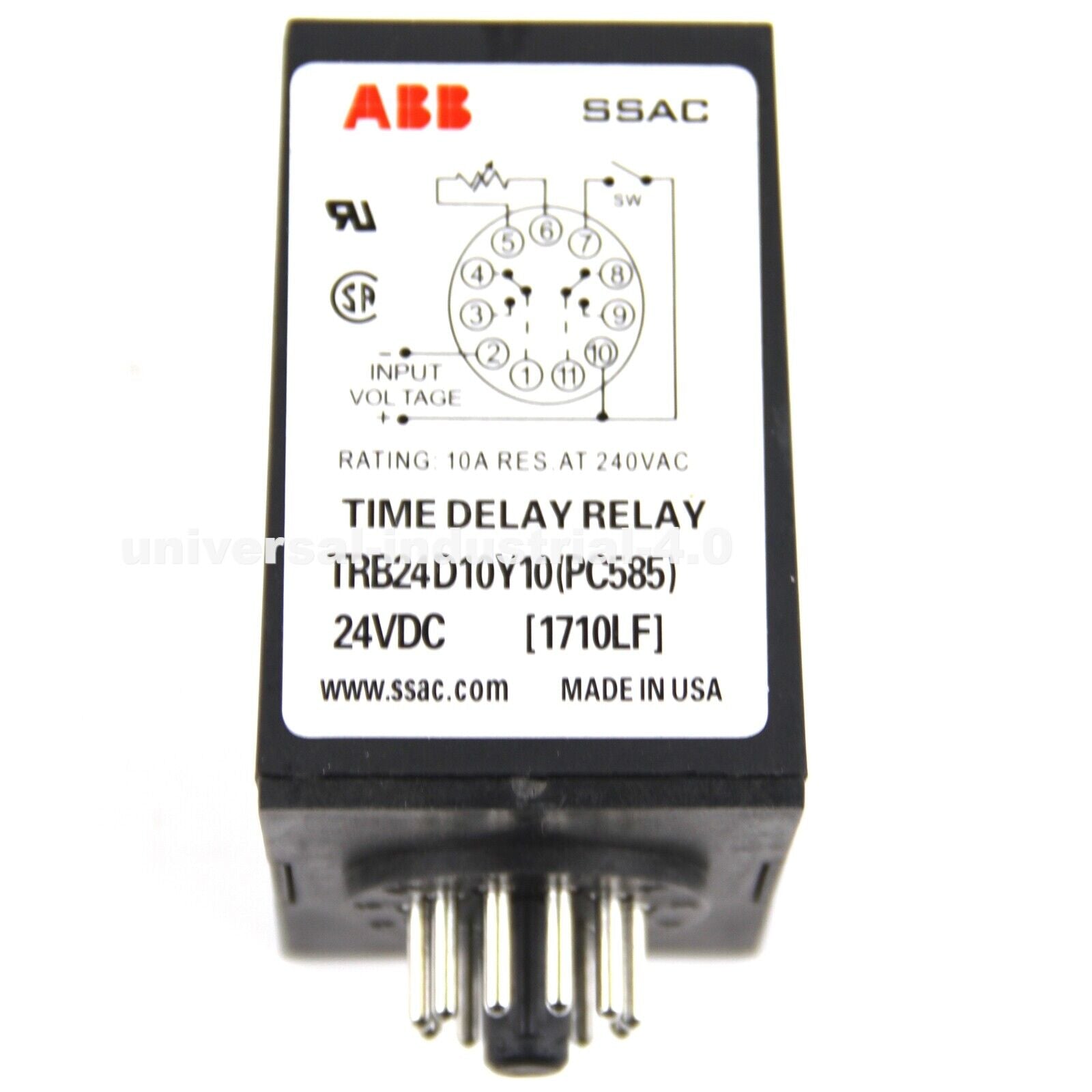 ABB TRB24D10Y10 Time Delay Relay 24VDC - ABB