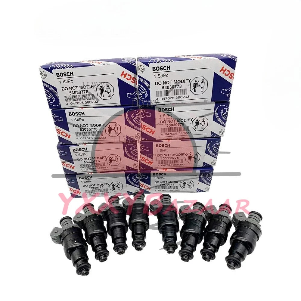 8X Fuel Injectors For 96-99 Dodge Ram 1500 Jeep Wrangler 5.2L 5.9L V8 53030778~